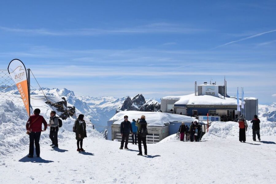 From Zurich: Mount Titlis Daytrip & first time Ski Adventure - Lucerne stop: Chapel Bridge without losing the whole day