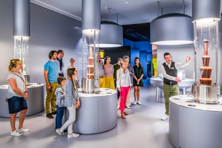 Lindt Home of Chocolate Museum Entry Ticket - Watching chocolate being made: modern production views through windows