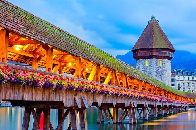 Swiss Alps & Mount Titlis Private Glacier Experience - Lucerne: Chapel Bridge, Jesuit Church, Old Town lanes, and the Lion Monument