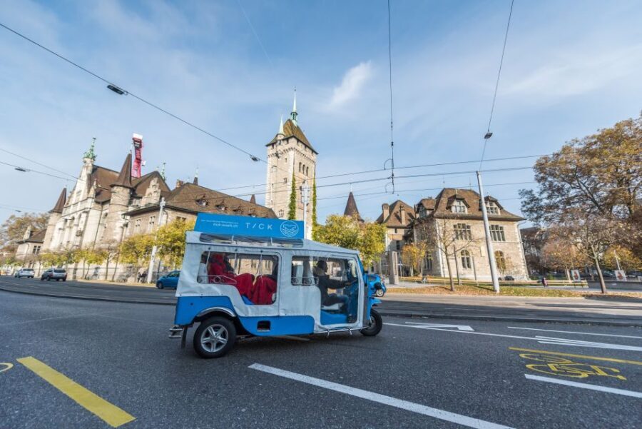Zurich: Private eTukTuk City Tour - Bahnhofstrasse and Paradeplatz: Zurich’s high-end core, explained simply